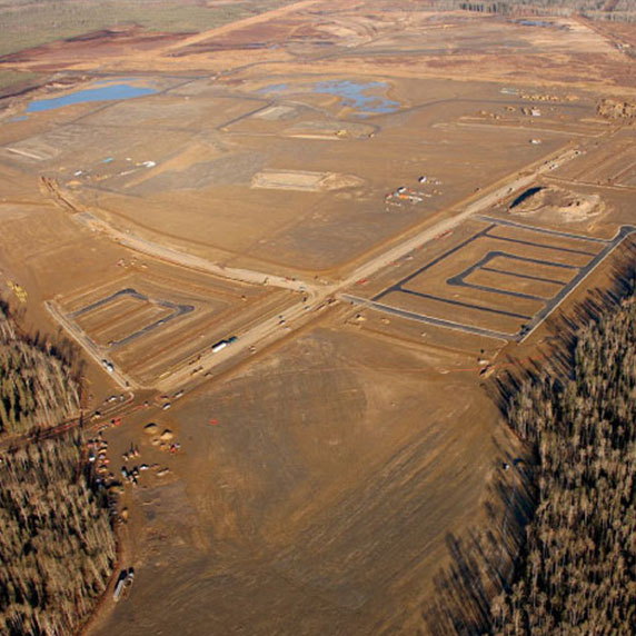 Aerial view of community