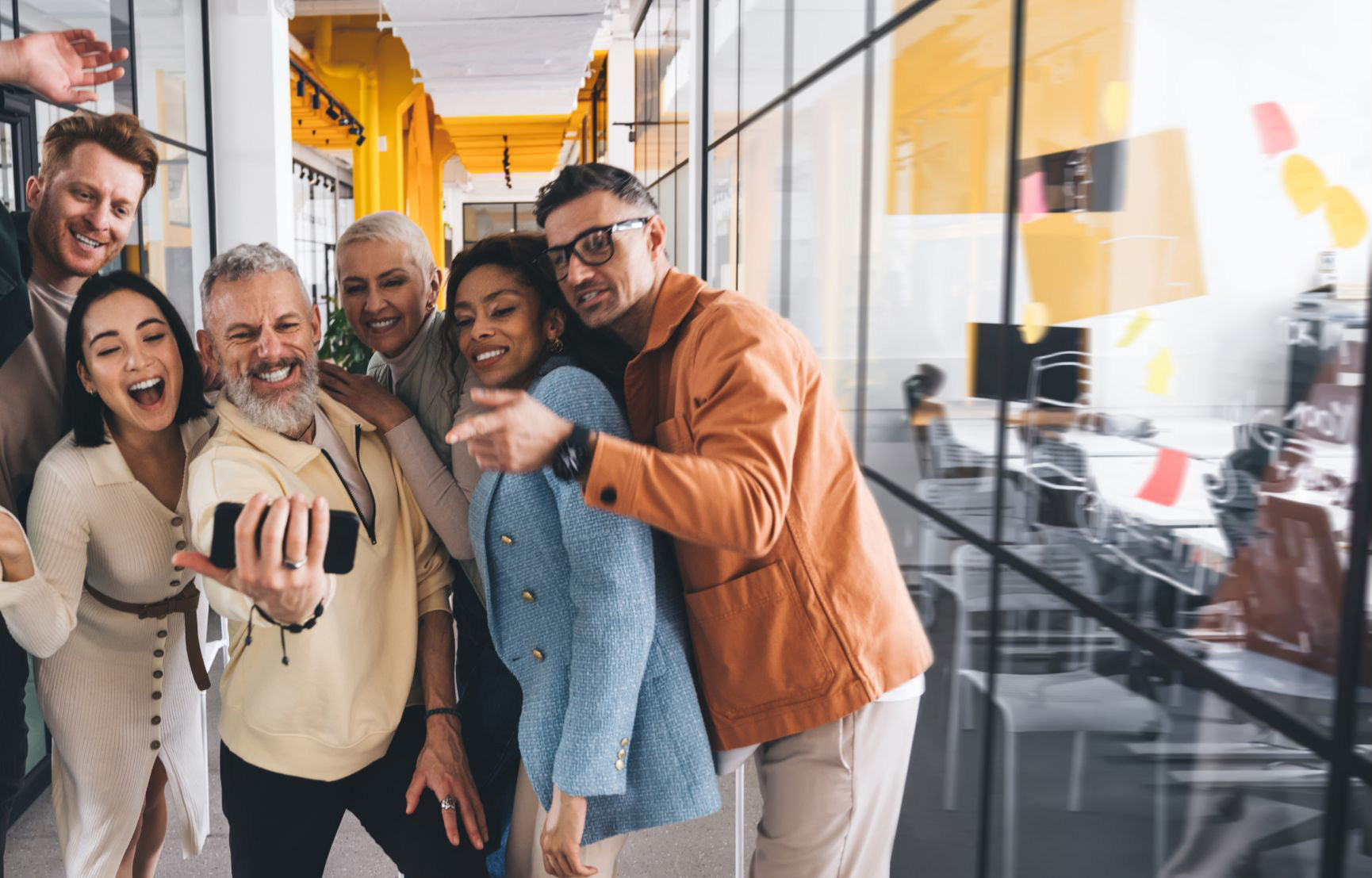 People smiling and posing for a photo.